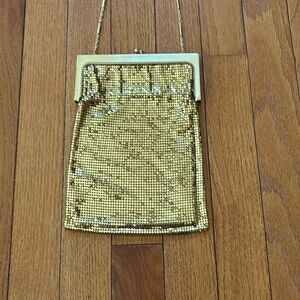Vintage whitening and Davis gold mesh 1940's purse